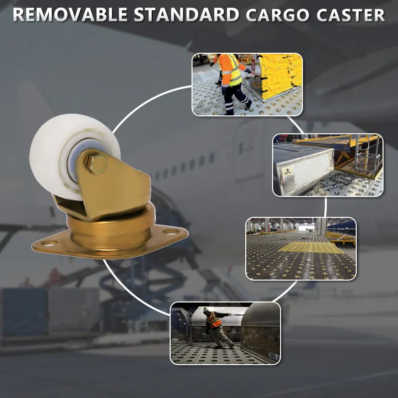 SKU-C 황금 브래킷 나일론 휠 유지 보수 무료 항공화물 컨베이어 캐스터 휠 쉬운 설치 볼 캐스터 공항 캐스터