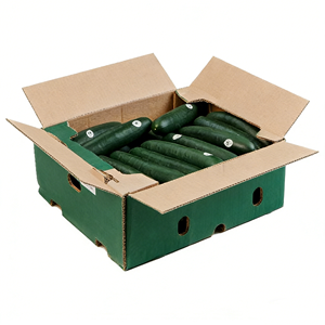 Caja de Cartón Corrugado para Productos Vegetales Frescos, Biodegradable, de 3/5 Capas, Personalizable, para Mini Pepinos Orgánicos - Product Image 2