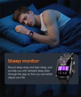 KT89 Orologio Intelligente Sportivo Impermeabile 3ATM per Nuoto e Surf con Torcia, Assistente Vocale e Chiamate Bluetooth