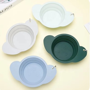 Mangkuk Lipat Silikon Food Grade Bentuk Dapat Disesuaikan Dengan Carabiner, Mangkuk Makan Portabel untuk Anjing dan Kucing - Product Image 4