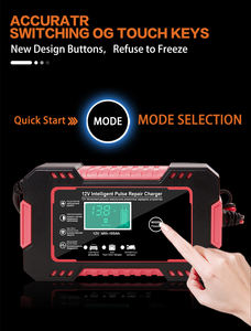 Chargeur Intelligent de batterie de voiture de <span class=keywords><strong>Moto</strong></span>, 6a 12V 24V pour <span class=keywords><strong>Auto</strong></span> <span class=keywords><strong>Moto</strong></span> plomb acide AGM Gel VRLA affichage LCD numérique - Product Image 3