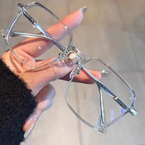 Lunettes d'ordinateur anti-lumière bleue à monture intégrale en TR90 avec logo personnalisé 2024, monture optique carrée en métal, vente en gros du fabricant - Product Image 4