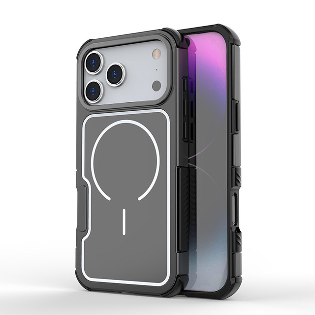 Magnetic Phone Case for iPhone 18 Pro Max Removable Backplate Shockproof PC TPU Phone Cover for iPhone 16 15 14 Pro Max LZ134