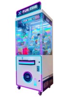 Neofuns poupée personnalisée en peluche métal cube grue craw machine arcade avec accepteur de billets