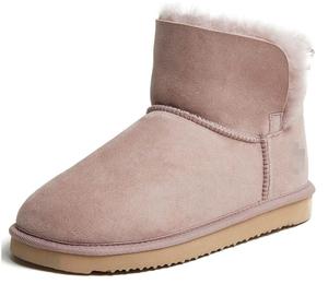 Bottes de neige d'hiver unisexes à plateforme classique en daim et fourrure de mouton pliables et moches pour hommes et femmes - Product Image 5