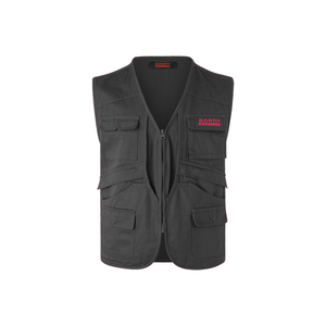 Extérieur Hommes Multi Poche Coton Orange Sans Manches Respirant Chasse Gilet Pêche Sport Photographie Veste Débardeur - Product Image 4