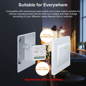 Relè a contatto secco Tuya WiFi con COM NO NC per apriporta garage e caldaia, modulo interruttore intelligente fai-da-te - Product Image 2