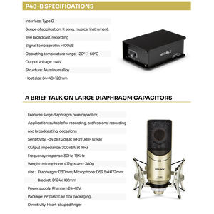 Micrófono <span class=keywords><strong>de</strong></span> Condensador ST-6260 Omnidireccional con Cancelación <span class=keywords><strong>de</strong></span> Ruido, Micrófono Profesional Insonorizado para Grabación, Producción Musical <span class=keywords><strong>en</strong></span> <span class=keywords><strong>Casa</strong></span> - Product Image 4