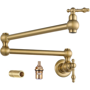 Robinet de cuisine mural en cuivre avec siège de valve de 25 mm, mitigeur pour évier de légumes et lave-vaisselle - Product Image 1
