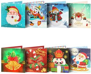 Tarjeta de Navidad de 1 foto 5D, Kits de pintura de diamantes, árbol de Navidad, Papá Noel, tarjeta de felicitación de Navidad - Product Image 1