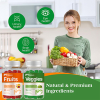 Gummies Super Veggie Fruit aux fruits et légumes, vitamines, fibres alimentaires, gummies aux légumes