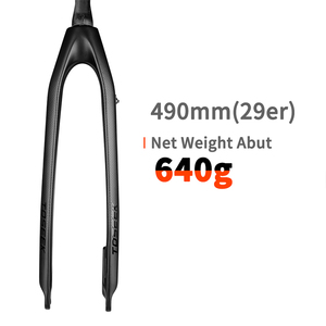 TOSEEK Mtb Bicicleta <span class=keywords><strong>Horquilla</strong></span> rígida Freno de disco Alta resistencia Bicicleta de montaña <span class=keywords><strong>Horquilla</strong></span> de montaje <span class=keywords><strong>Horquilla</strong></span> delantera cónica - Product Image 3