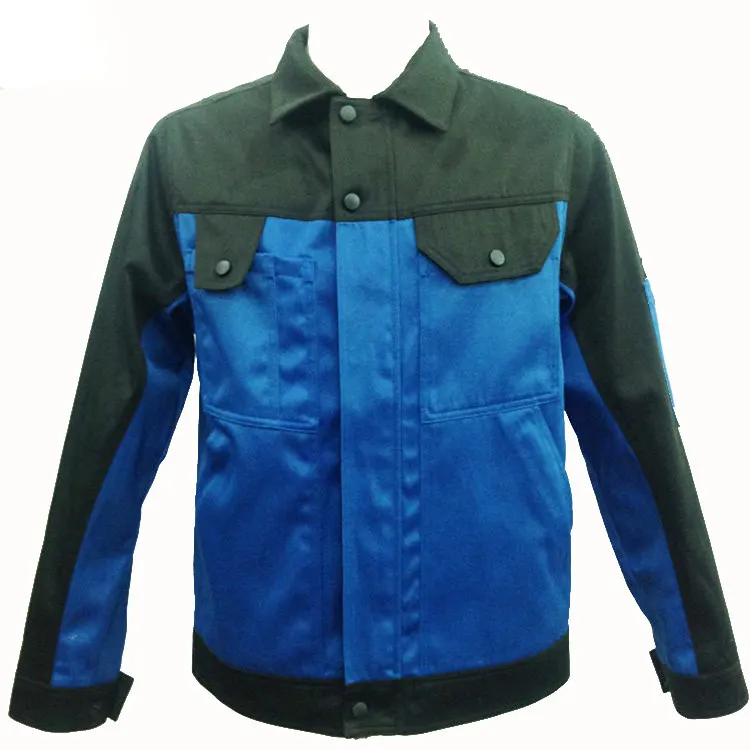 안티 산 무거운 의무 두 톤 작업 착용 재킷 공장 산업 건설 철강 공장 작업 유니폼