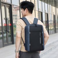 Ensemble 3 pièces personnalisé et tendance : Sac à dos pour ordinateur portable en polyester durable et imperméable, sac à bandoulière, trousse à crayons, fermeture éclair antivol USB