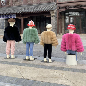 Giacca di Pelliccia per Bambini Personalizzata all'Ingrosso Cappotto in Vera Pelliccia per Bambina Cappotto in Pelliccia di <span class=keywords><strong>Volpe</strong></span> Naturale Autunno e Inverno 2-14 Anni - Product Image 5