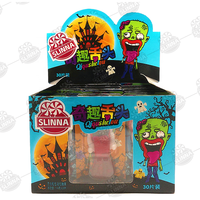Bonbons Gommeux Halal Halloween Combo Langue et Dents de Zombie, Bonbons Fantaisie Monstre Horreur Dessin Animé en Cartouche Blister, Boîte Douce pour Enfants