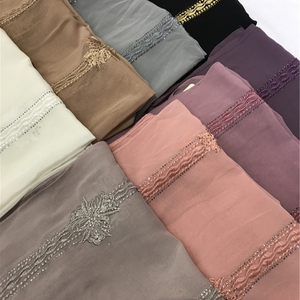 新しい女性シフォンローマの花イスラム教徒の頭スカーフ女性のショールとラップ女性のヒジャーブストール冬のマルチカラーTudung - Product Image 1