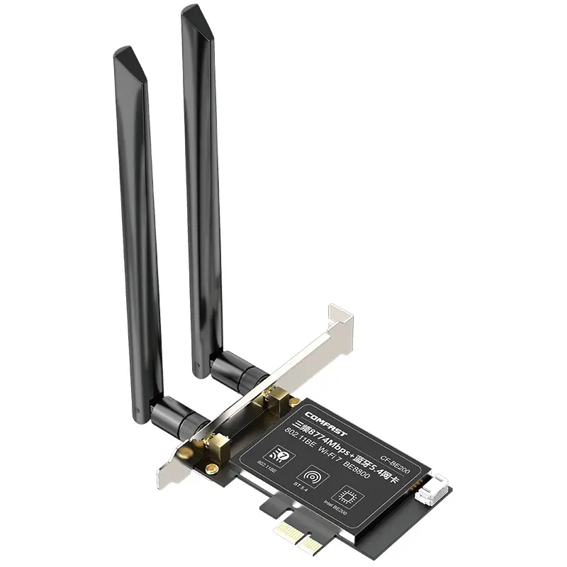 Tri-band genişler WiFi içine 6GHz/5GHz/2.4GHz 8774Mbps yüksek güç PCI-E kablosuz ağ adaptörü masaüstü için WiFi 7 WiFi kartı