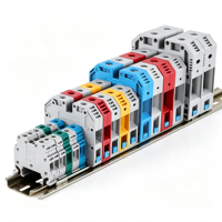 Bloc de bornes sur rail DIN MRK6 MRK10, type vis, connecteur de câblage 750V, boîtier PA66 pour câblage d'armoire électrique
