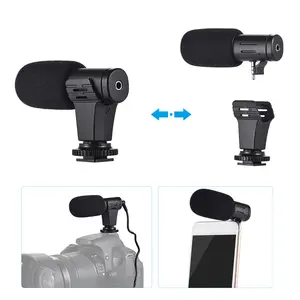 उच्च गुणवत्ता 3.5mm stereocamera माइक्रोफोन फोटोग्राफी mic-06 एसएलआर Nikon कैनन डिजिटल एसएलआर कैमरों के लिए शोर में कमी फिट