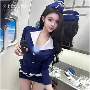 Lingerie Sexy-Pyjama Pure Desire Ensemble de shorts 2 pièces comprenant un uniforme de policière <span class=keywords><strong>Cos</strong></span> Costume de secrétaire d'instructeur pour l'été - Product Image 1