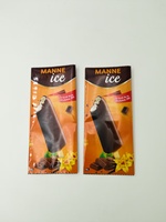Sacs d'emballage en plastique pour glaces et sucettes glacées, thermoscellés, avec logo imprimé, fermeture arrière