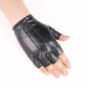 Guanti <span class=keywords><strong>da</strong></span> Guida <span class=keywords><strong>Senza</strong></span> <span class=keywords><strong>Dita</strong></span> in Pelle PU Ecologici Traspiranti per Ciclismo Pesca Sport all'Aperto Neri Mezze <span class=keywords><strong>Dita</strong></span> per Uomini Donne Adolescenti - Product Image 4