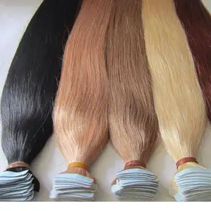Wholesale Tape in Blonde 24 Inch Human Natural Russian Hair Extensiones Cabello Ombre 100% Raw Virgin Remy human Hair Extensions