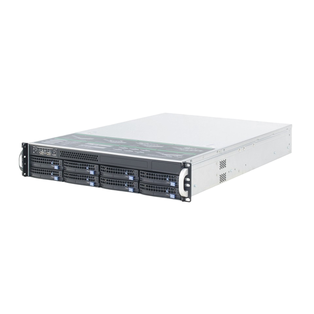 2U Rackmount Server Case with 8-Bay Hot-Swap NAS Storage Rail Kit 64GB Memory HDD Stock 12G SATA/SAS Backplane