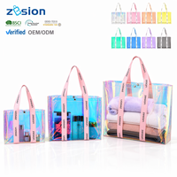 Sac Expo personnalisé avec logo, sac fourre-tout en PVC holographique, sac promotionnel pour salon professionnel, cadeau d'entreprise, écologique, réutilisable, vente en gros, OEM