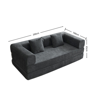 Grey ODM Corduroy Couch Seat Foldable Compressed Multi-Functional Compression <strong>Sofa</strong> Bed <strong>Sofa</strong> <strong>Sleeper</strong> for Living Room Fabric OEM - Product Image 6