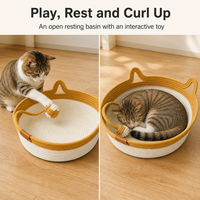 Lit pour chat lavable en gros, en fausse fourrure moelleuse, apaisant, en forme de donut, doux et en peluche, pour intérieur, avec base antidérapante