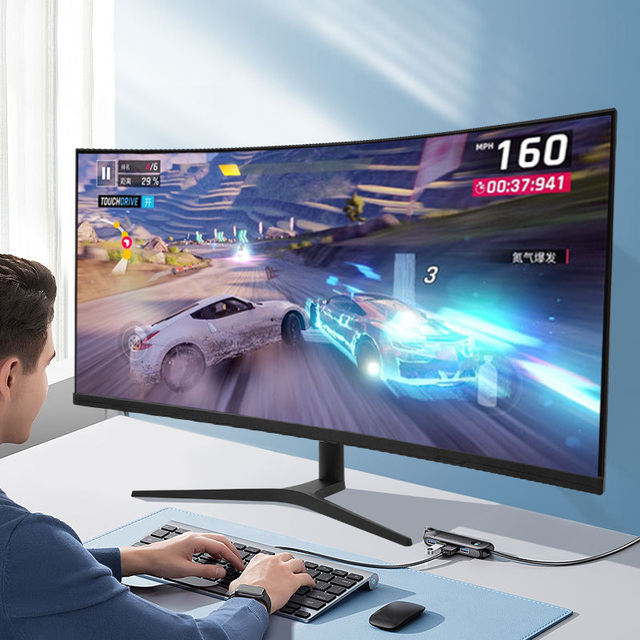 Gaming Pc Monitor 37.5 38 Inch HDR600 Frameless IPS Curved Screen 100Hz 144Hz 4K Gaming Monitor