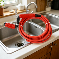 Tuyaux de drainage en acier plastique de haute qualité pour le nettoyage des eaux usées, forets filetés, outils de débouchage OEM pour toilettes et baignoires