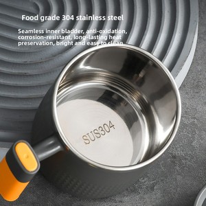 Coperchio Anti-scottatura a doppio strato monouso di Design moderno 304 acciaio inossidabile 350ml sottovuoto caffè/latte tazza ufficio - Product Image 2