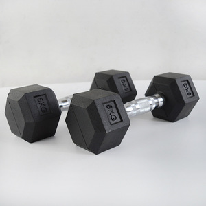 Rongan 5-100LB Hex Dumbbell Set Rubber Coated Cast Iron Hand Weights for Home Gym <strong>Strength</strong> <strong>Training</strong> and Muscle Building - Product Image 4