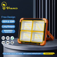Projecteur LED Solaire Portable Extérieur Rechargeable Étanche IP66 en ABS, Réglable, pour Camping, 50W 100W 200W, Vente en Gros
