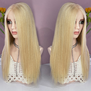 Perruque juive Light <span class=keywords><strong>Bronde</strong></span> en cheveux humains vierges européens bruts, Lace Front HD, sans nœuds, sans colle, Sheitel de qualité médicale, respirante - Product Image 3
