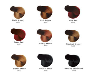 Mokeru 500ml 오일 헤어 염료 샴푸 크림 형태 회색 머리를 커버하는 영구 버건디 헤어 컬러 염료 - Product Image 6