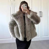 Manteau fin en fausse fourrure de renard pour femmes, automne-hiver, style européen et américain, vintage, veste en laine de maternité, F0865