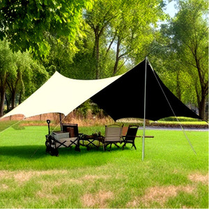 Tissu Oxford de tente d'auvent de bâche de camping imperméable imperméable et portatif avec des poteaux en acier en aluminium pour les voyages de plage et l'utilisation d'été - Product Image 6