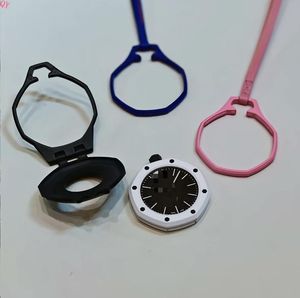 Q Y Fashion Pocket Royal <b>Watch</b> Analog Quartz Plastic <b>Case</b> Leather Band Unisex 3D Printing Dial Luminous Polygon Shape Pendant - Product Image 3