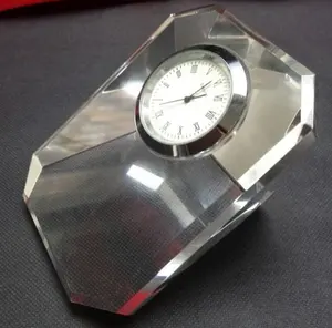 Table Clock Optical Crystal Glass Table Clock MH-C0187