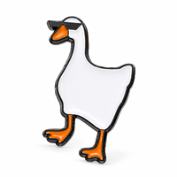 Insignia de Metal de Aleación de Zinc con Diseño de Ganso Divertido de Dibujos Animados Modernos Personalizados, Recuerdo para Eventos Comunitarios Juveniles, Regalo, Solapa Esmaltada Multicolor