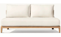 Mondform Große Terrasse Schnitt Moderne Teak Möbel U-Form Gebogene Outdoor Massivholz Sofa Set