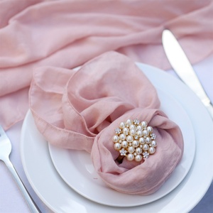 El yapımı rustik Boho masa peçeteler Cheesecloth yemeği kumaş peçete ev düğün partileri için aile yemekleri ve olaylar - Product Image 3