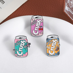 Broche en alliage de zinc peinte en forme de canette de soda, style « You're My Crush », badge pour vêtements et accessoires de sac, épingle - Product Image 2