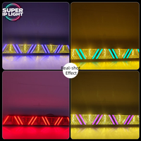 Barre lumineuse rétro LED COB 5x60W avec 120 ampoules auxiliaires RGB 5050, DMX RDM, activée par le son, pour DJ, mariage, club