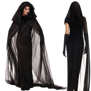 Capa con Capucha de Vampiro, Bruja, Fantasma de la Muerte Negra para Halloween, <span class=keywords><strong>Disfraz</strong></span> Largo para Cosplay, Accesorios para Fiestas - Product Image 4