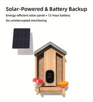 Caméra de mangeoire à oiseaux solaire WiFi Ubox 4MP IA 10000 espèces Audio bidirectionnel Capteur CMOS Alarme de sécurité Grand angle Vision nocturne Cloud